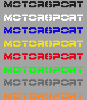 Motorsport Schriftzug